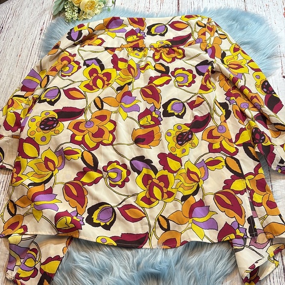 Modcloth Retro Floral Kimono Sz S/M - Picture 8 of 8